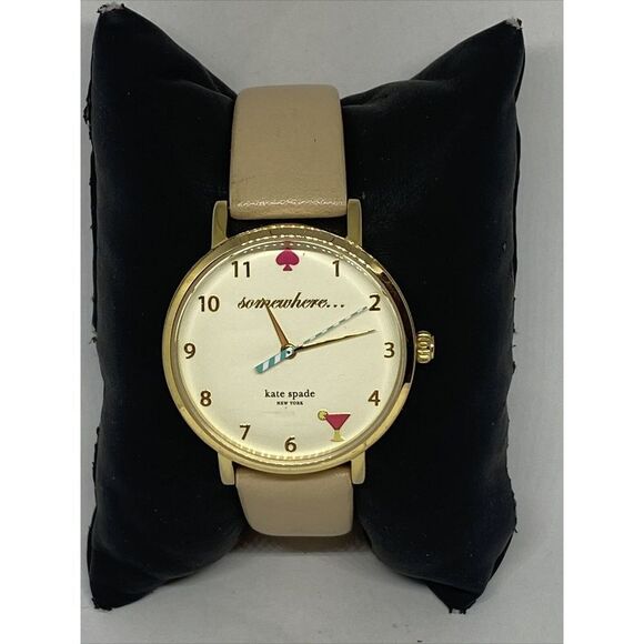 Kate Spade New York 0484 Women\'s Beige Leather Analog Quartz Genuine Watch MP655 main image 12